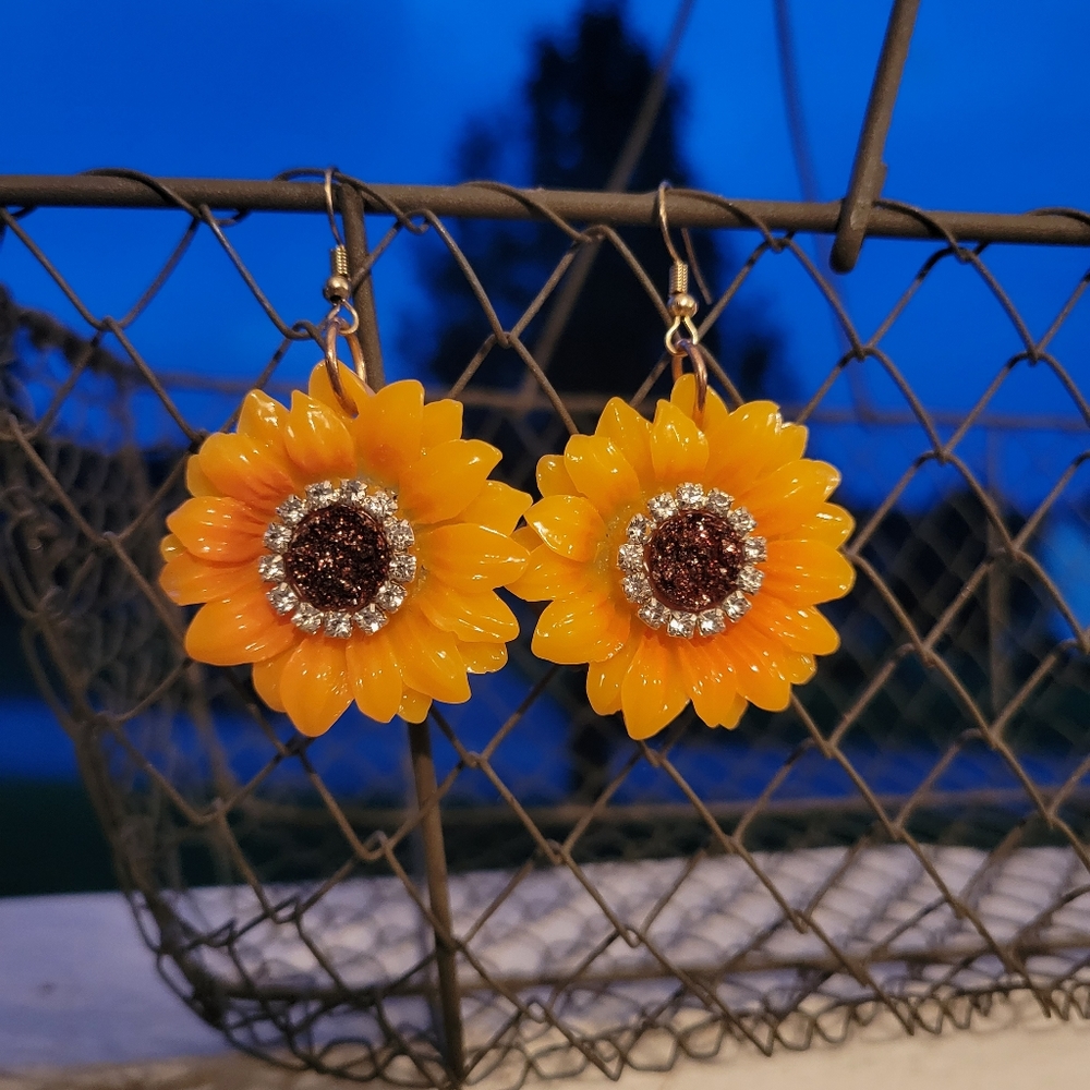 Handmade Sunflower Earrings